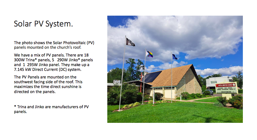 United Christian Church Solar Tour ASES National Solar Tour